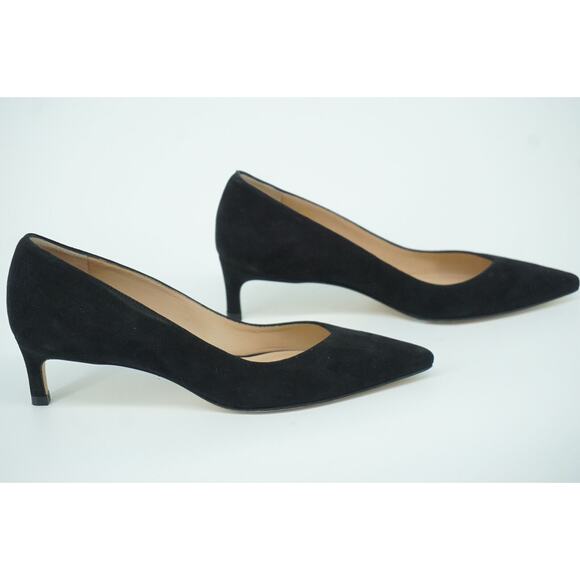 Stuart Weitzman Anny 75MM Black Suede Pointy Toe Pumps Size 6 AA Narrow $398 - Picture 7 of 11